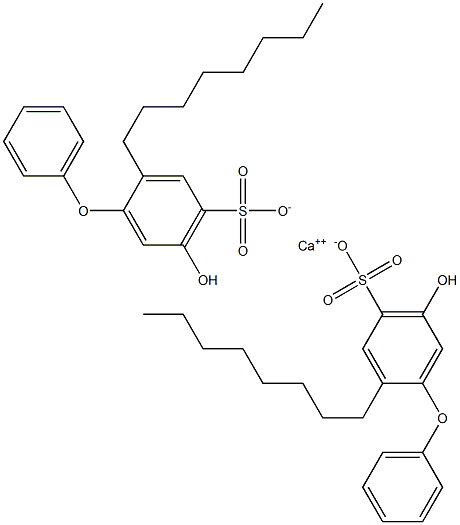 Bis(5-hydroxy-2-octyl[oxybisbenzene]-4-sulfonic acid)calcium salt Struktur