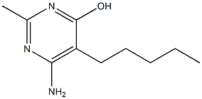 6-Amino-2-methyl-5-pentyl-4-pyrimidinol Struktur