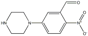 2-Nitro-5-(1-piperazinyl)benzaldehyde Struktur