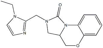 2,3,3a,4-Tetrahydro-2-[(1-ethyl-1H-imidazol-2-yl)methyl]-1H-imidazo[5,1-c][1,4]benzoxazin-1-one Struktur