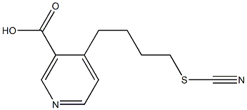 4-(4-Thiocyanatobutyl)nicotinic acid Struktur