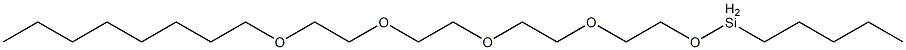 Pentyl[2-[2-[2-[2-(octyloxy)ethoxy]ethoxy]ethoxy]ethoxy]silane Struktur