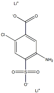 5-Amino-2-chloro-4-sulfobenzoic acid dilithium salt Struktur