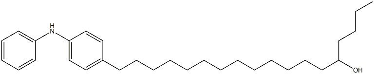 4-(14-Hydroxyoctadecyl)phenylphenylamine Struktur