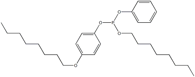 Phosphorous acid 4-(octyloxy)octyldiphenyl ester Struktur