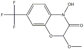 3,4-Dihydro-4-hydroxy-7-(trifluoromethyl)-2-methoxy-2H-1,4-benzoxazin-3-one Struktur