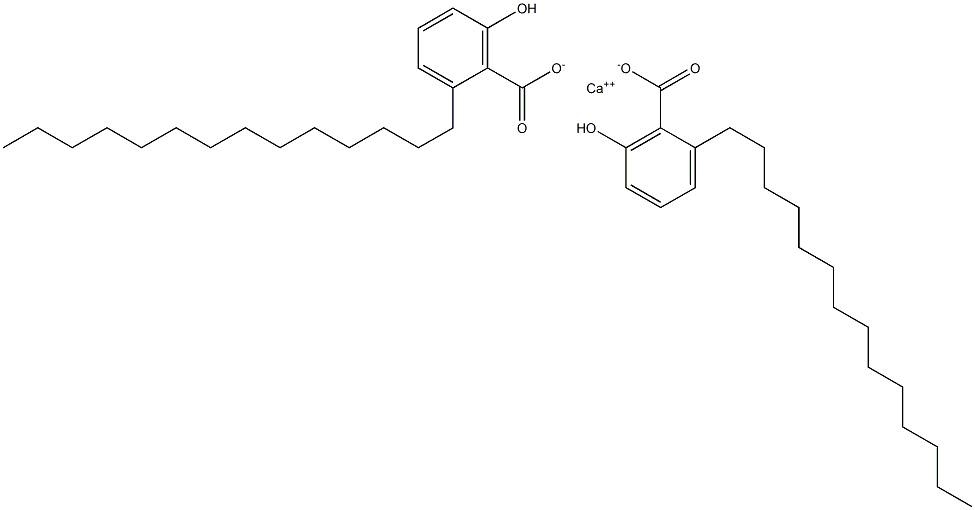 Bis(2-tetradecyl-6-hydroxybenzoic acid)calcium salt Struktur