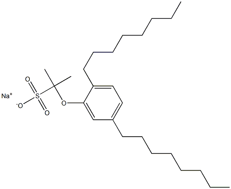 2-(2,5-Dioctylphenoxy)propane-2-sulfonic acid sodium salt Struktur