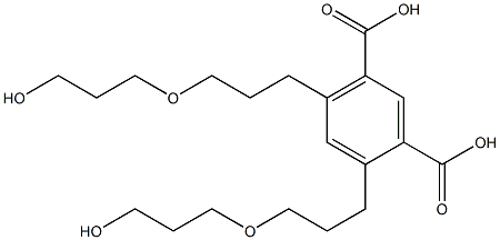 4,6-Bis(7-hydroxy-4-oxaheptan-1-yl)isophthalic acid Struktur