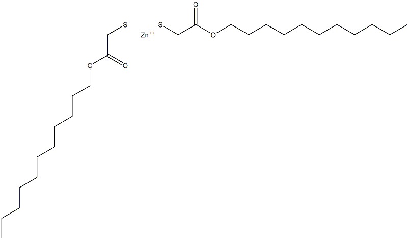 Zinc bis[(undecyloxycarbonyl)methanethiolate] Struktur