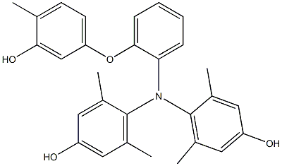 N,N-Bis(4-hydroxy-2,6-dimethylphenyl)-2-(3-hydroxy-4-methylphenoxy)benzenamine Struktur