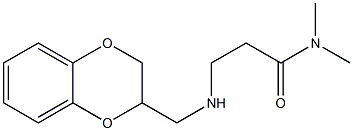 3-[[(1,4-Benzodioxan-2-yl)methyl]amino]-N,N-dimethylpropionamide Struktur