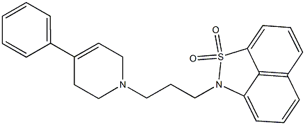 2-[3-[(1,2,3,6-Tetrahydro-4-phenylpyridin)-1-yl]propyl]-2H-naphth[1,8-cd]isothiazole 1,1-dioxide Struktur