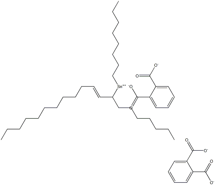 Bis[phthalic acid 1-(1-dodecenyl)]dioctyltin(IV) salt Struktur