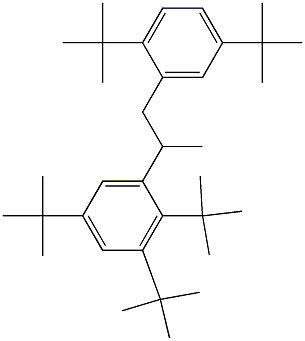 2-(2,3,5-Tri-tert-butylphenyl)-1-(2,5-di-tert-butylphenyl)propane Struktur