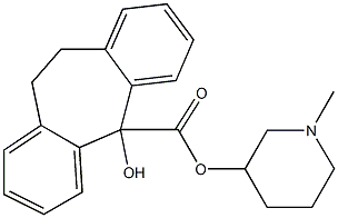 10,11-Dihydro-5-hydroxy-5H-dibenzo[a,d]cycloheptene-5-carboxylic acid 1-methyl-3-piperidyl ester Struktur