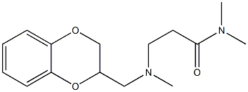 3-[[(1,4-Benzodioxan-2-yl)methyl](methyl)amino]-N,N-dimethylpropionamide Struktur