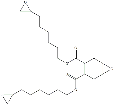 7-Oxabicyclo[4.1.0]heptane-3,4-dicarboxylic acid bis(7,8-epoxyoctan-1-yl) ester Struktur