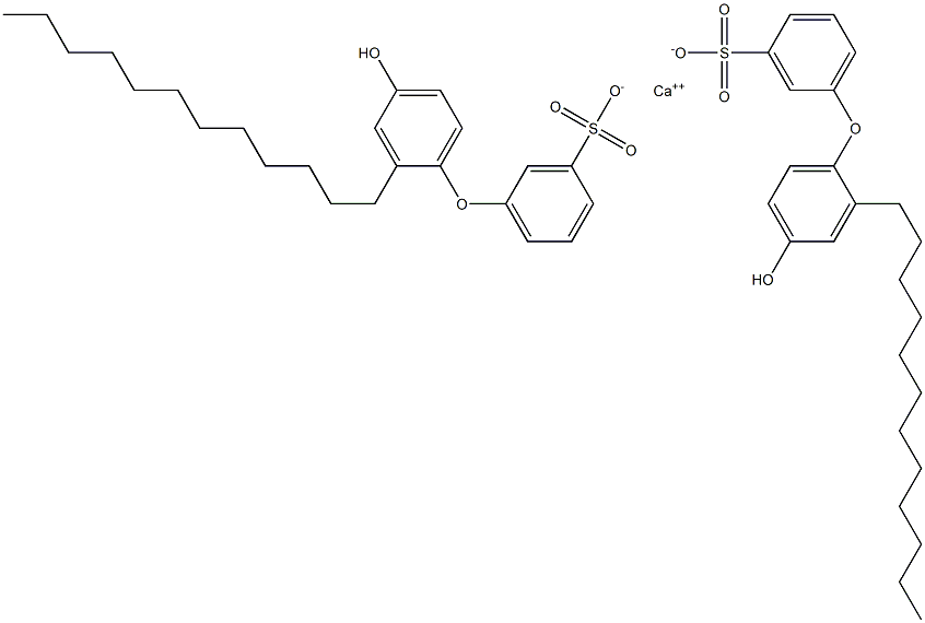 Bis(4'-hydroxy-2'-dodecyl[oxybisbenzene]-3-sulfonic acid)calcium salt Struktur