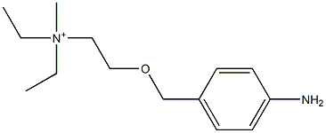 2-(4-Aminobenzoxy)-N-methyl-N,N-diethylethanaminium Struktur