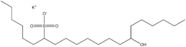 15-Hydroxyhenicosane-7-sulfonic acid potassium salt Struktur