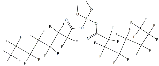 Bis(2,2,3,3,4,4,5,5,6,6,7,7,8,8,8-pentadecafluorooctanoic acid)dimethoxysilanediyl ester Struktur