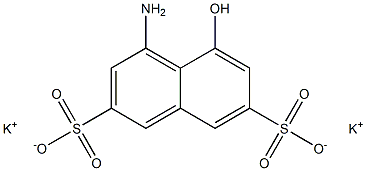 4-Amino-5-hydroxy-2,7-naphthalenedisulfonic acid dipotassium salt Struktur