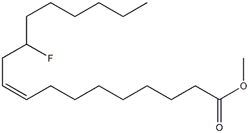 12-Fluorooleic acid methyl ester Struktur