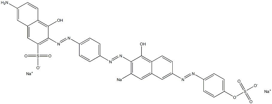 7-Amino-4-hydroxy-3-[[4-[[1-hydroxy-6-[(4-hydroxyphenyl)azo]-3-sodiosulfo-2-naphthalenyl]azo]phenyl]azo]naphthalene-2-sulfonic acid sodium salt Struktur