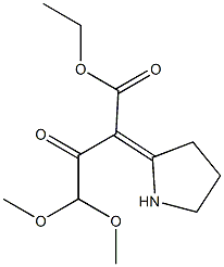 4,4-Dimethoxy-3-oxo-2-(2-pyrrolidinylidene)butyric acid ethyl ester Struktur