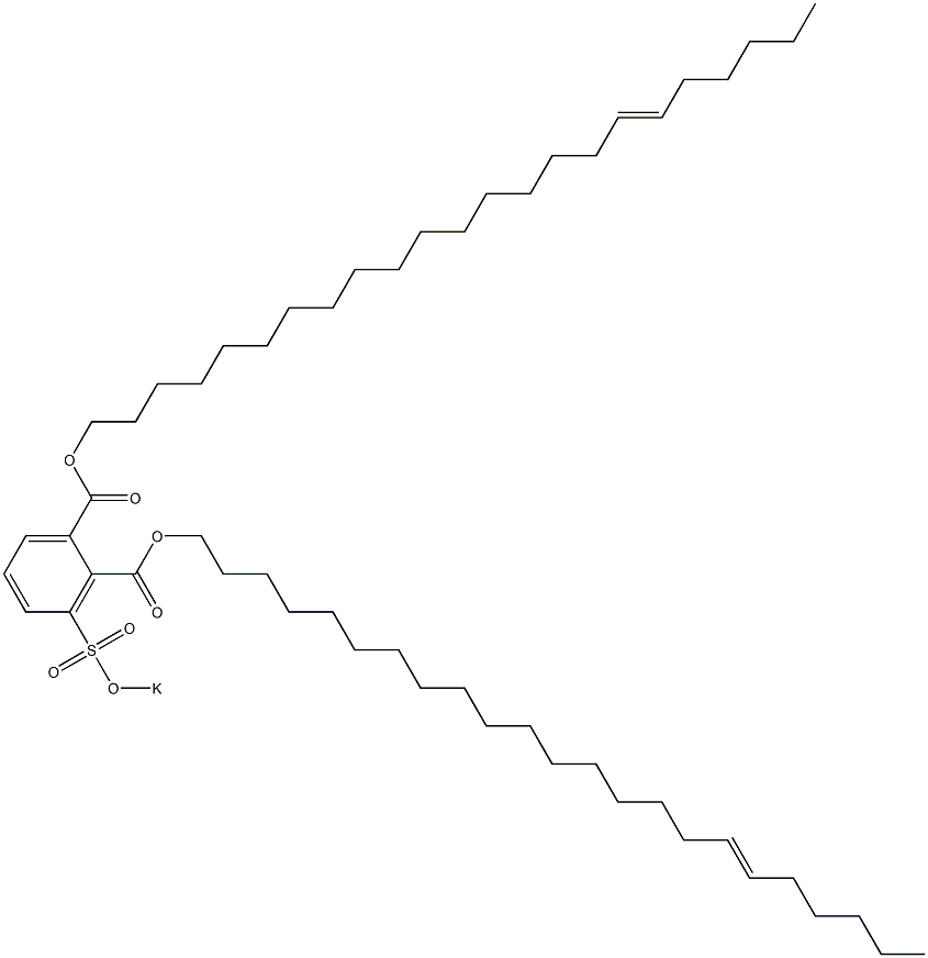 3-(Potassiosulfo)phthalic acid di(17-tricosenyl) ester Struktur