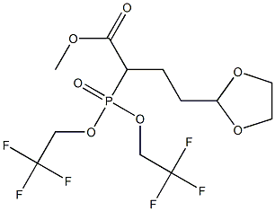 2-[Bis(2,2,2-trifluoroethoxy)phosphinyl]-4-(1,3-dioxolan-2-yl)butyric acid methyl ester Struktur