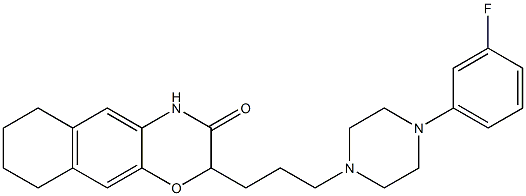 2-[3-[4-(3-Fluorophenyl)piperazin-1-yl]propyl]-6,7,8,9-tetrahydro-2H-naphth[2,3-b][1,4]oxazin-3(4H)-one Struktur