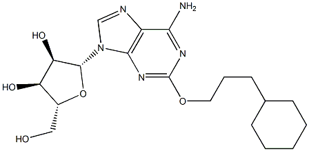 2-(3-Cyclohexylpropyloxy)adenosine Struktur