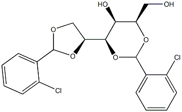 2-O,4-O:5-O,6-O-Bis(2-chlorobenzylidene)-L-glucitol Struktur