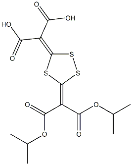 1,2,4-Trithiolane-3,5-diylidenebis(malonic acid diisopropyl) ester Struktur