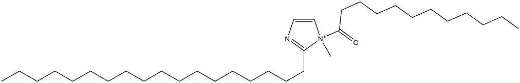 1-Methyl-2-octadecyl-1-dodecanoyl-1H-imidazol-1-ium Struktur