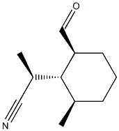 (2S)-2-[(1R,2S,6R)-2-Formyl-6-methylcyclohexyl]propanenitrile Struktur