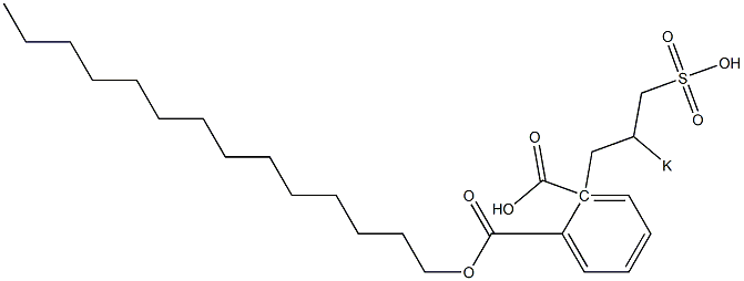 Phthalic acid 1-tetradecyl 2-(2-potassiosulfopropyl) ester Struktur