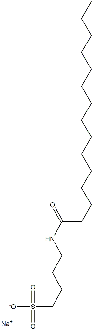 4-Pentadecanoylamino-1-butanesulfonic acid sodium salt Struktur