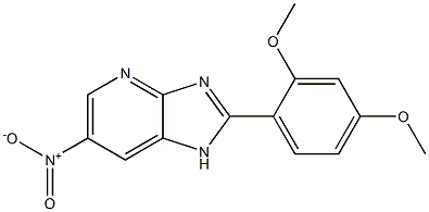 6-Nitro-2-(2,4-dimethoxyphenyl)-1H-imidazo[4,5-b]pyridine Struktur