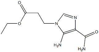 3-(5-Amino-4-carbamoyl-1H-imidazol-1-yl)propionic acid ethyl ester Struktur