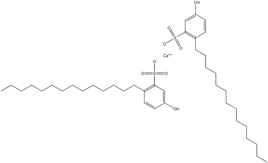 Bis(3-hydroxy-6-tetradecylbenzenesulfonic acid)calcium salt Struktur