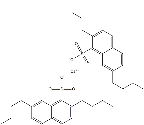 Bis(2,7-dibutyl-1-naphthalenesulfonic acid)calcium salt Struktur