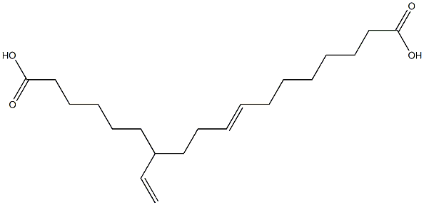 12-Vinyl-8-octadecenedioic acid Struktur