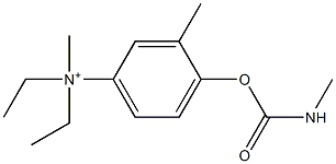 N,N-Diethyl-N,3-dimethyl-4-[[(methylamino)carbonyl]oxy]benzenaminium Struktur