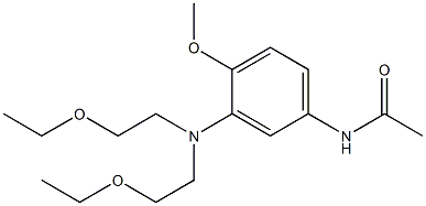 3'-[Bis(2-ethoxyethyl)amino]-4'-methoxyacetanilide Struktur