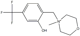 4-[2-Hydroxy-4-(trifluoromethyl)benzyl]-4-methylmorpholin-4-ium Struktur