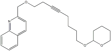 2-[8-[(Tetrahydro-2H-pyran)-2-yloxy]-3-octynyloxymethyl]quinoline Struktur