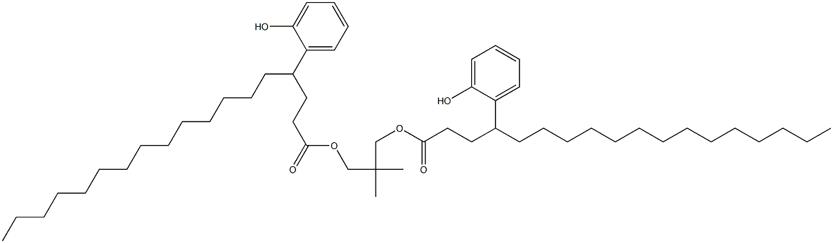 Bis[4-(2-hydroxyphenyl)stearic acid]2,2-dimethylpropane-1,3-diyl ester Struktur